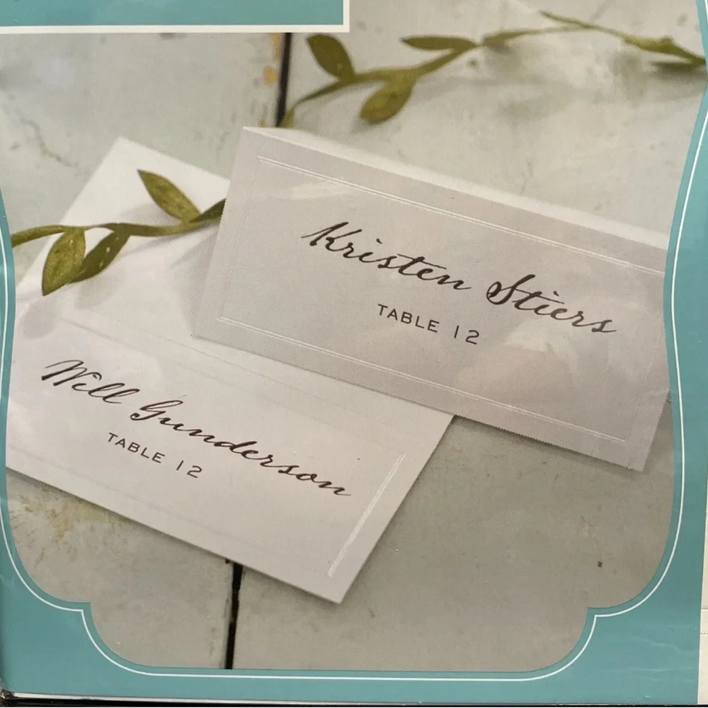 $4 if bundled Gartner Studios PLACE CARDS Pearl Ivory 48 Printable cards